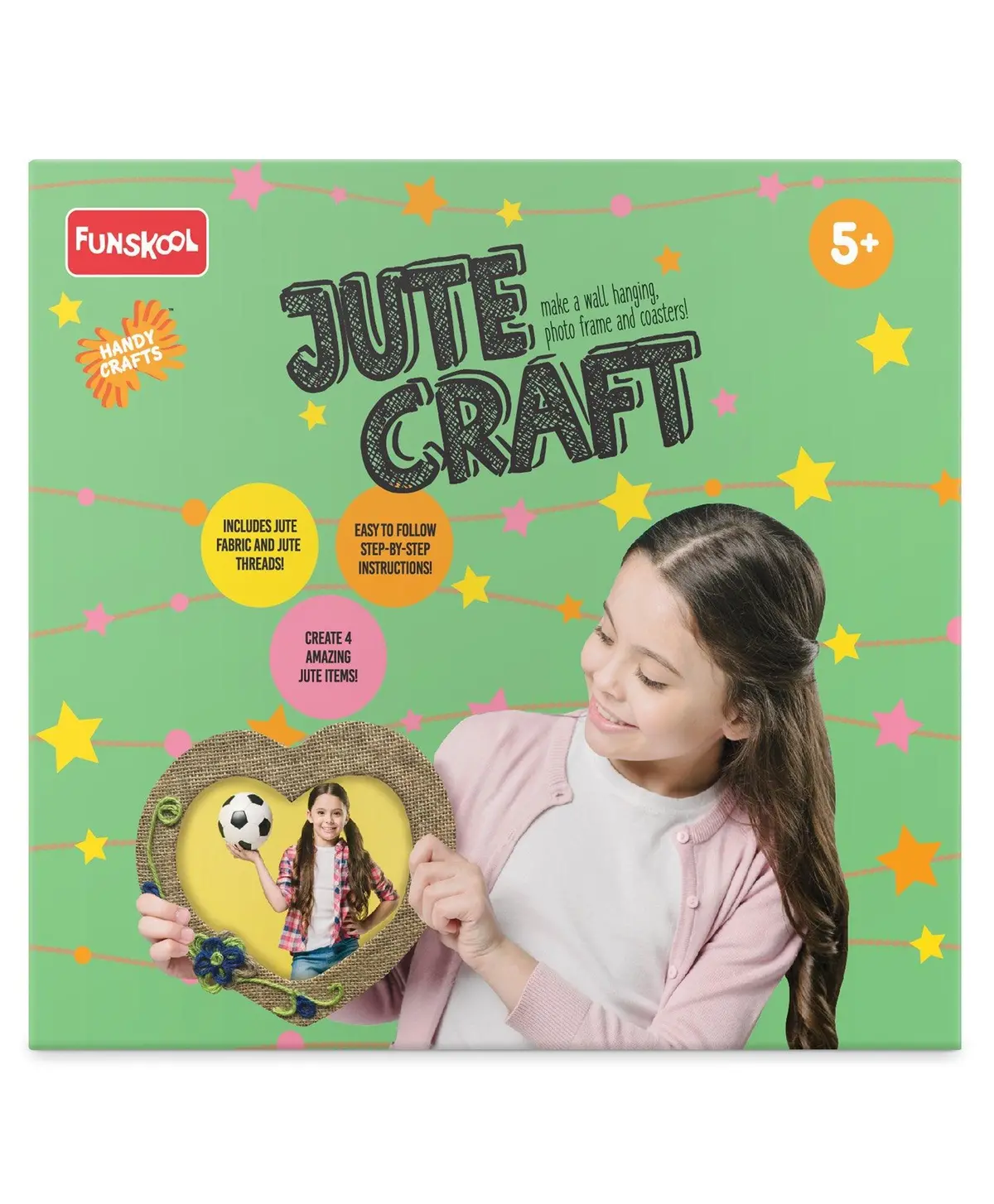 Funskool Handycrafts Jute Craft - Diy Wall Hanging Kit For Ages 5+ 1