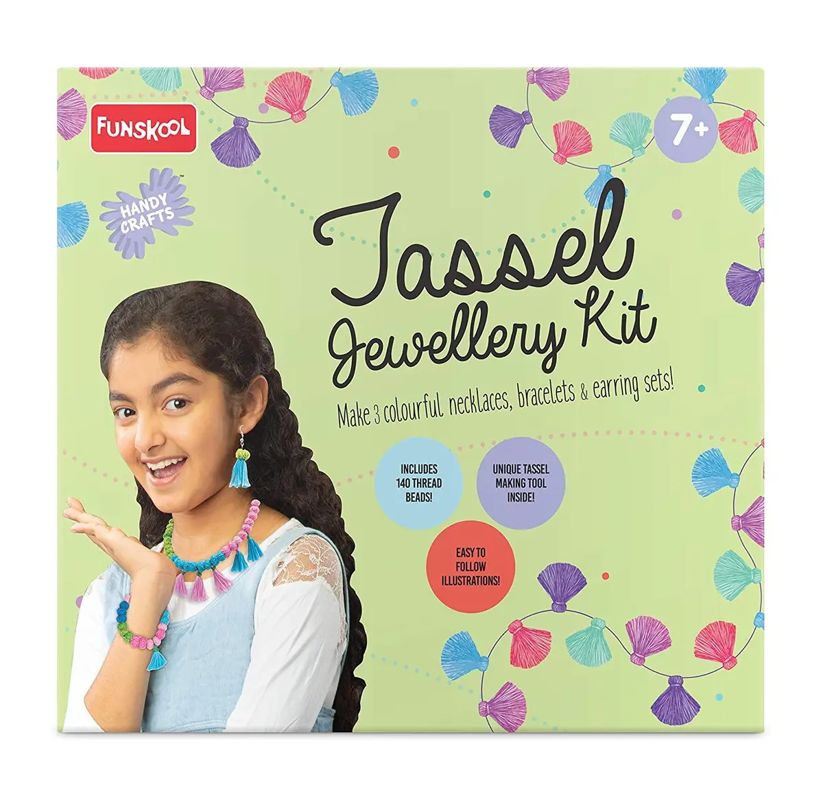 Funskool Handycrafts Tassel Jewellery - Jewellery Making Kits For Ages 7+ 1