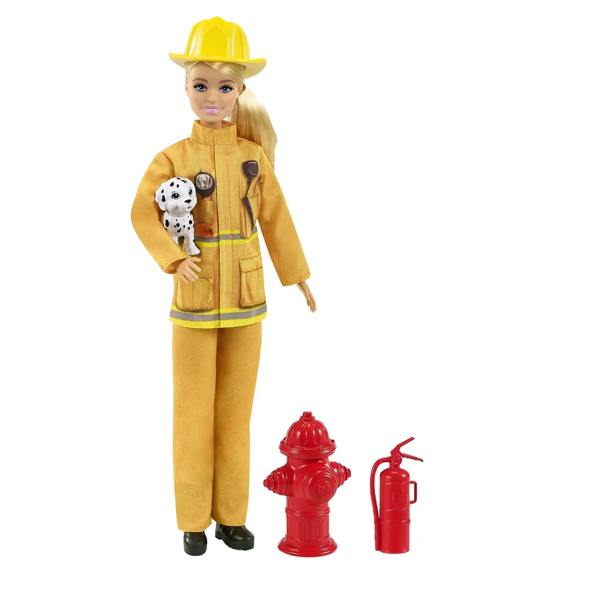 Barbie Firefighter Playset With 12 Inch Blonde Doll Role-Play Clothing & Accessories Set For Kids Ages 3 Years Old & Up 1