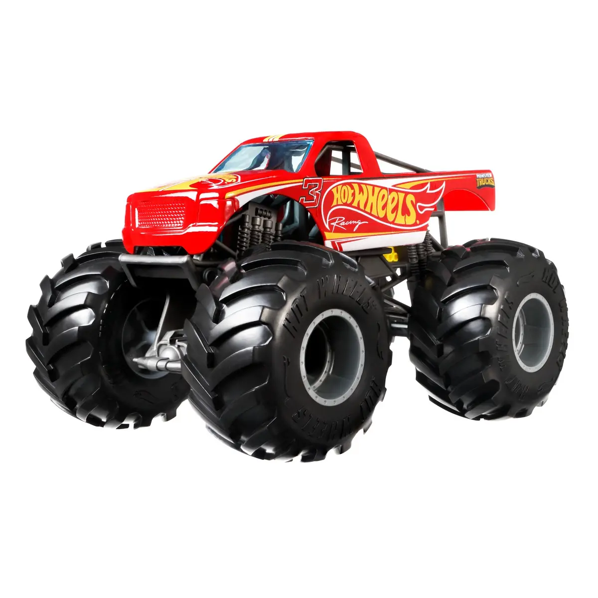 Hot Wheels 1:24 Scale Oversized Monster Truck Hotwheels Die-Cast Toy Truck With Giant Wheels And Cool Designs 1