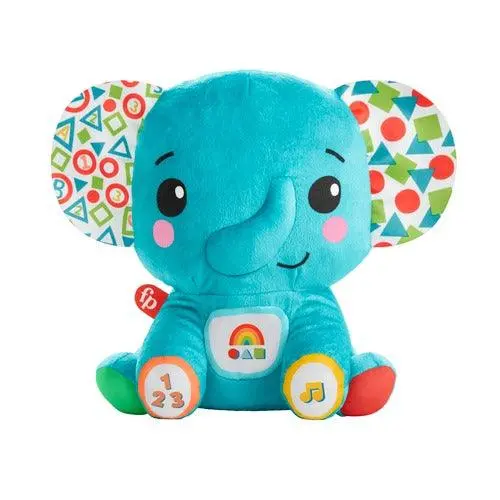 Fisher-Price Lights & Learning Elephant - Musical Plush Toy For Infant & Toddlers 1