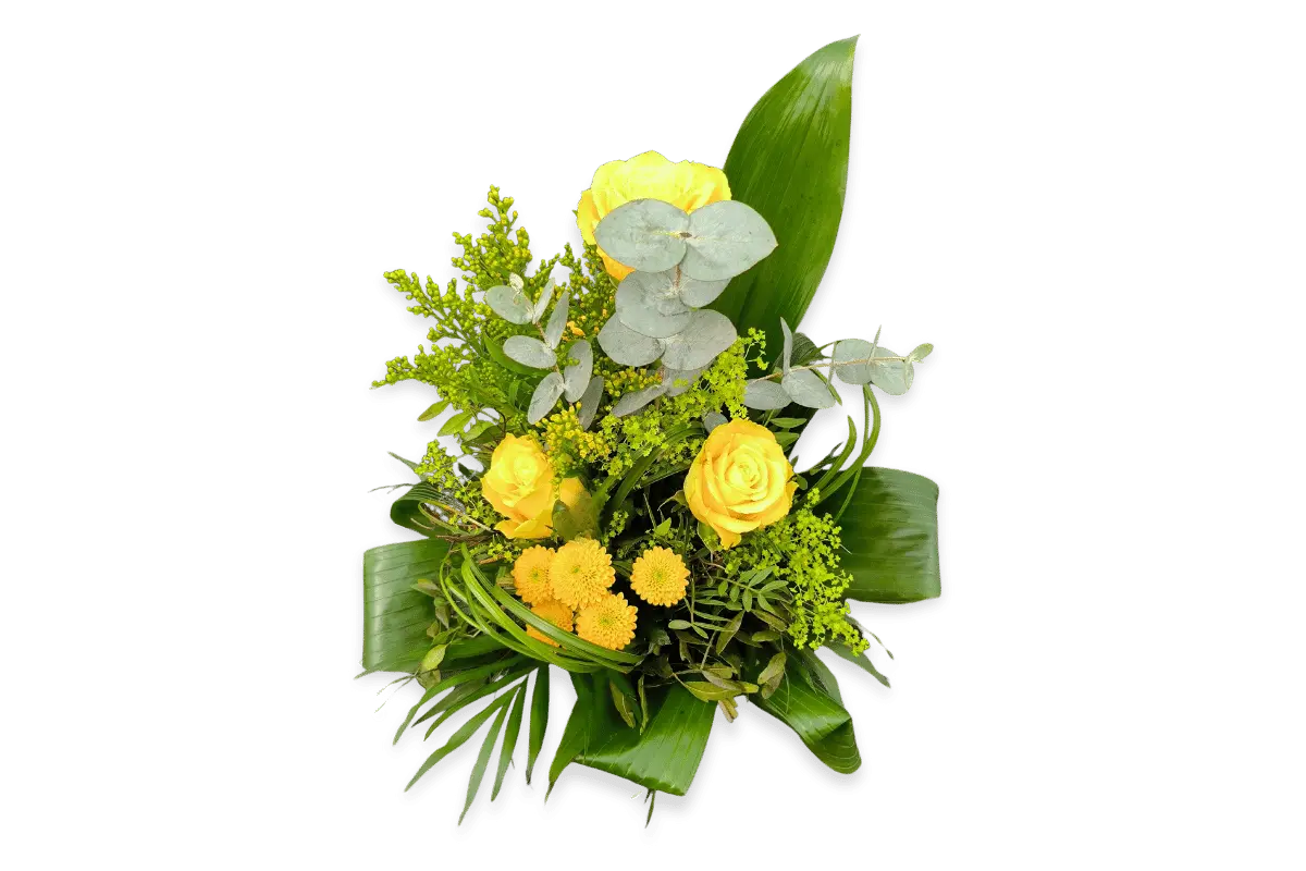 Schnittblumen - Gelber Rosenstrauß Glücksmoment 1