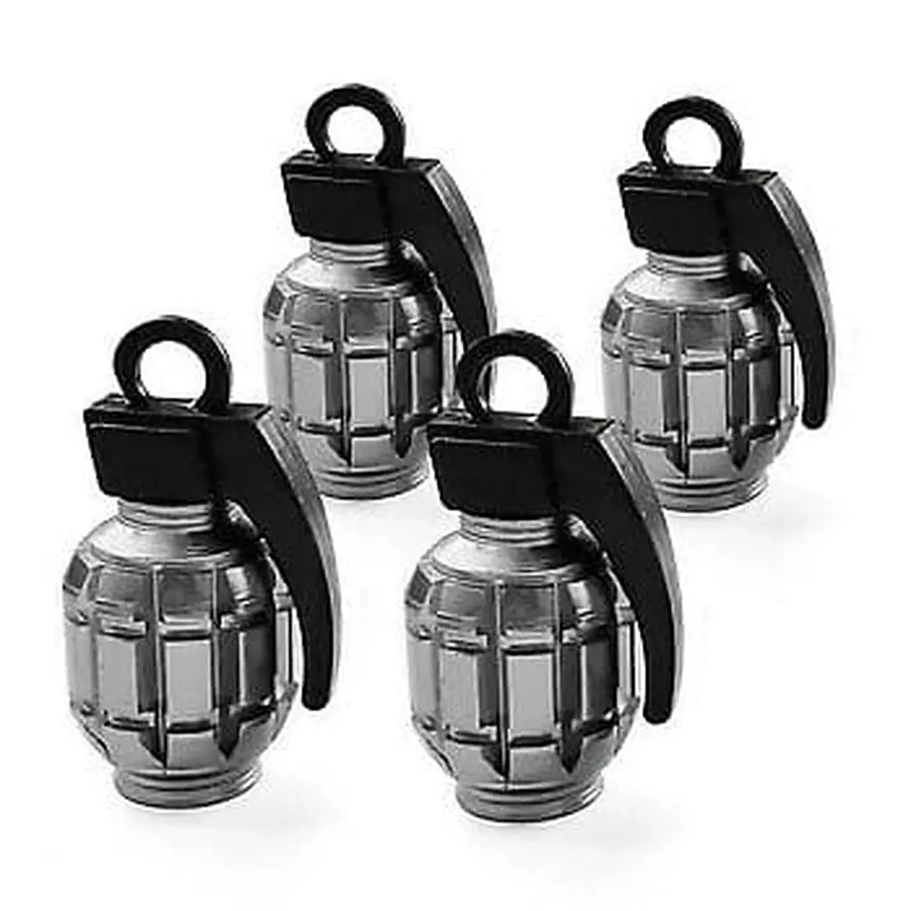 Grenade Bomb Tire Valve Caps (4 Pcs) 1