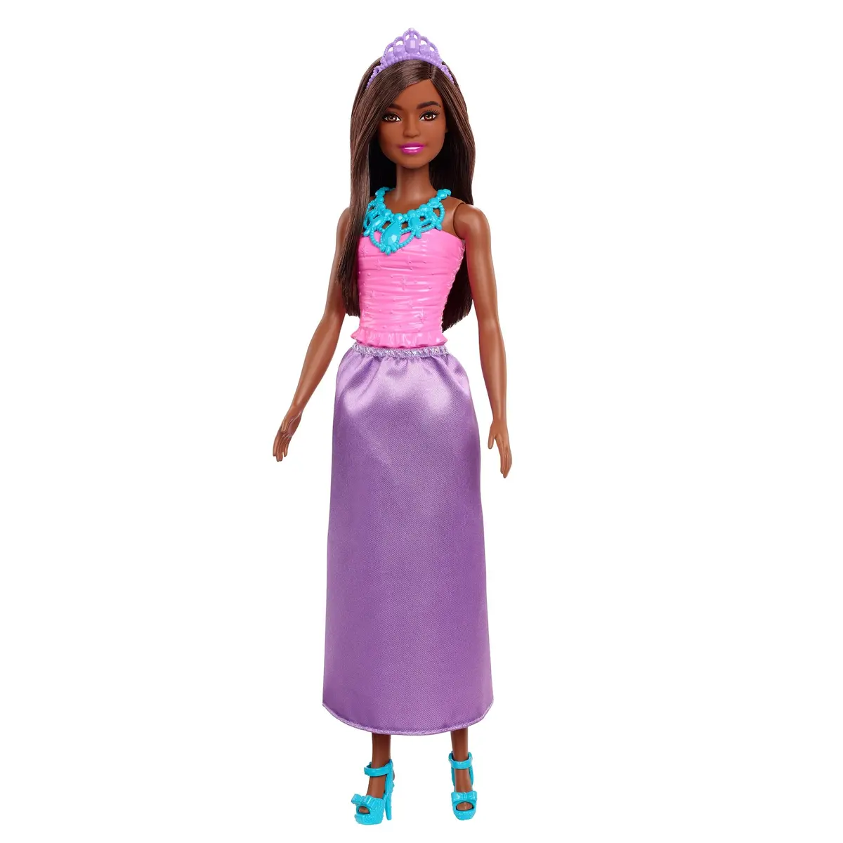 Barbie Dreamtopia Princess Brunette Doll Wearing Purple Skirt, Shoes And Tiara For Kids Ages 3+ 1
