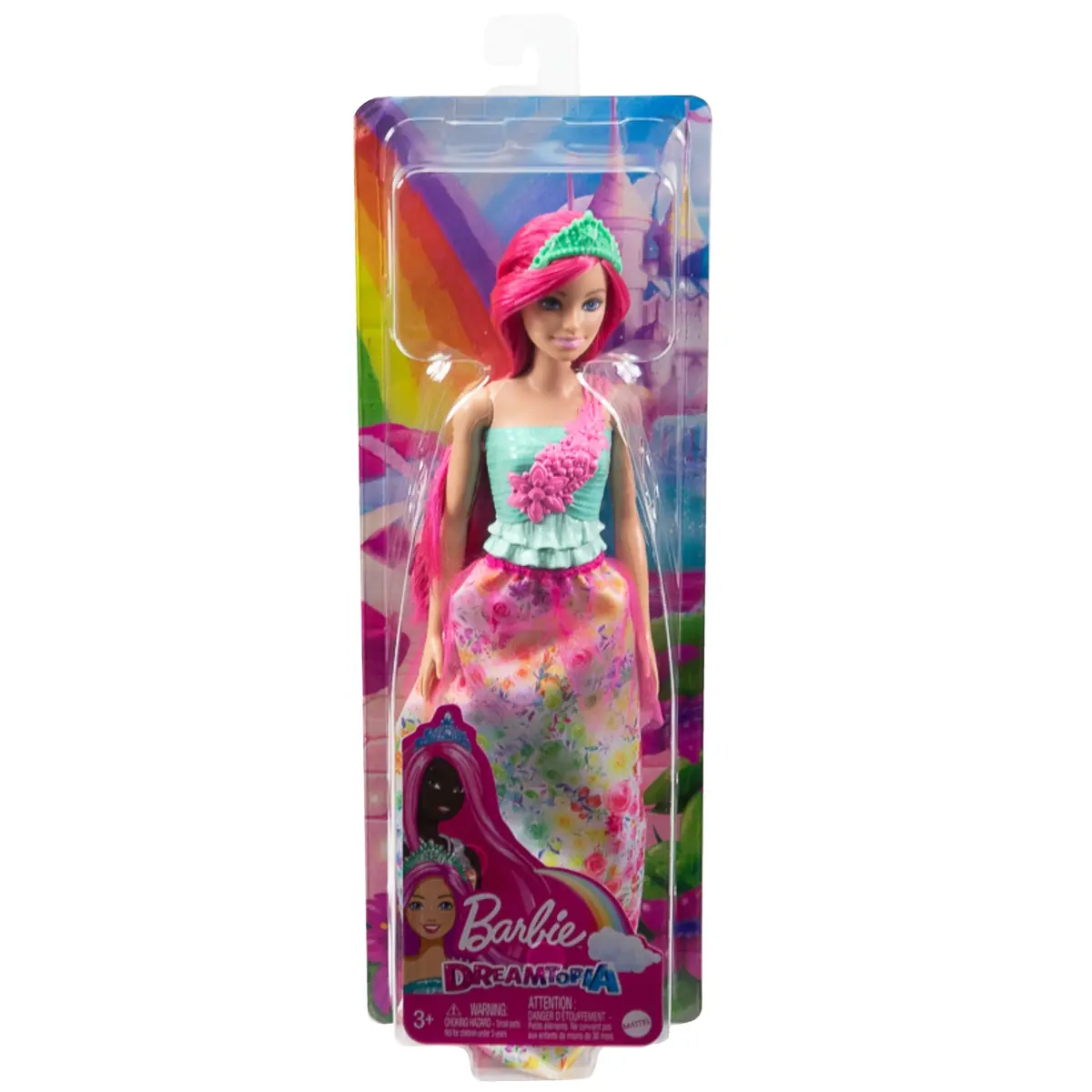 Barbie Dreamtopia Dark-Pink Hair Princess Doll With Sparkly Bodice, Princess Skirt And Tiara For Kids Ages 3 Years And Up 2