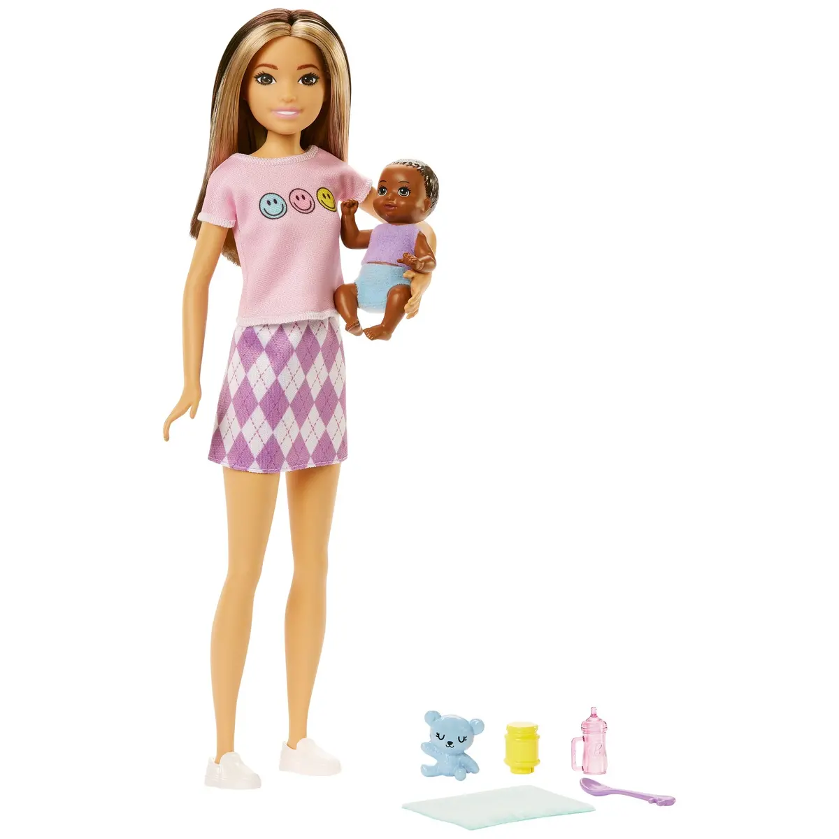 Barbie Skipper Babysitters Doll & Accessories Set With Two Tone Hair Skipper Doll With Baby Figure And 5 Accessories For Kids Ages 3+ 1