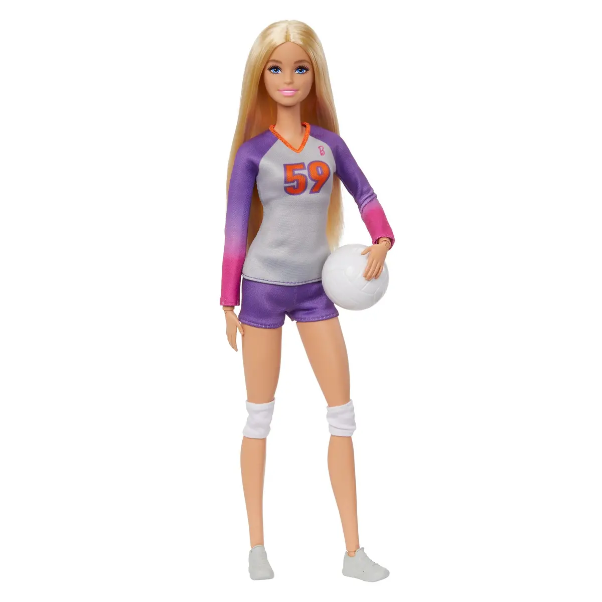 Barbie Made To Move Career Volleyball Player Doll With Uniform And Ball For Kids Ages 3 Years And Up 1