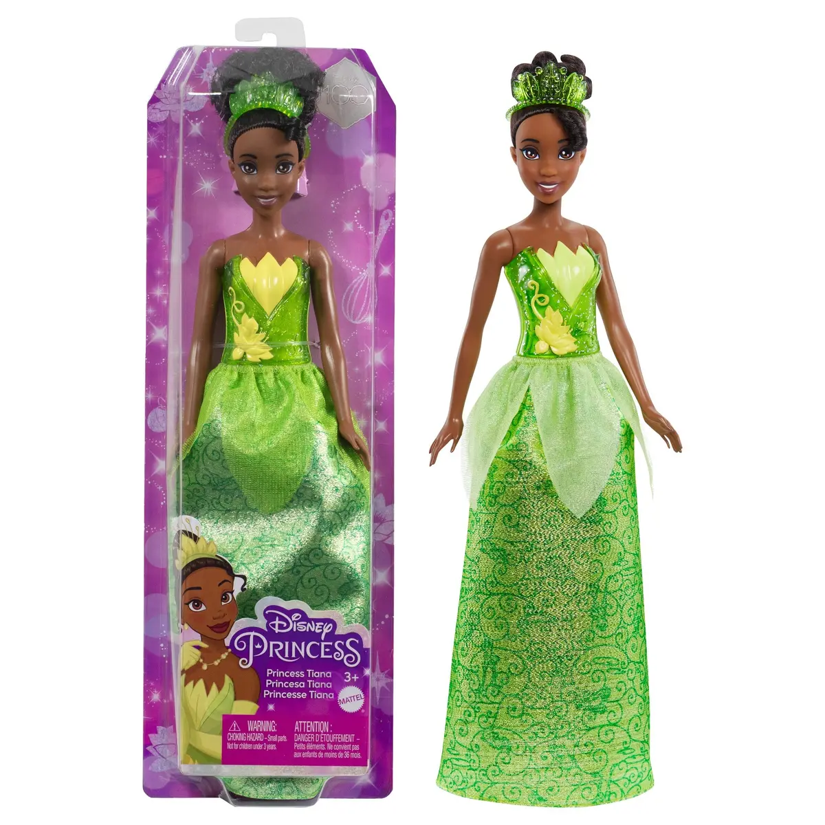 Disney Princess Tiana Posable Fashion Doll With Sparkling Clothing And Accessories For Kids Ages 3+ 1