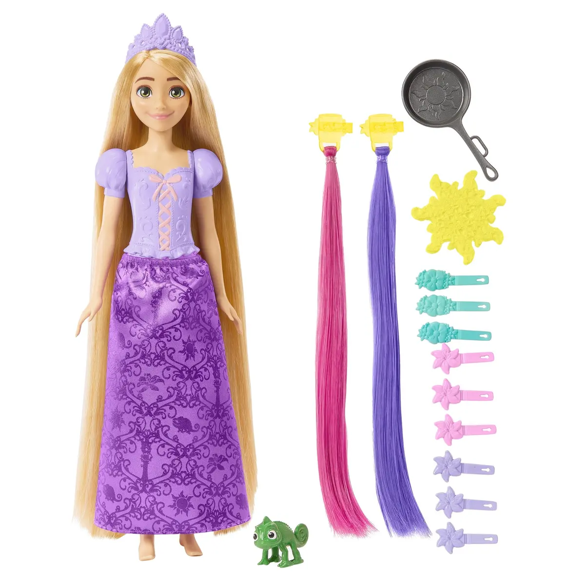 Disney Princess Rapunzel Doll With Color-Change Hair Extensions And Hair-Styling Pieces Inspired By The Disney Movie For Kids Ages 3+ 1
