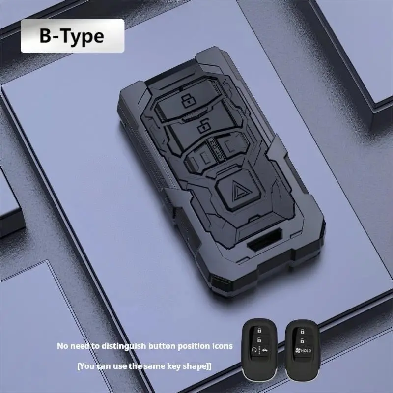 Honda Zinc Alloy Key Remote Cover With Two Keychains 1