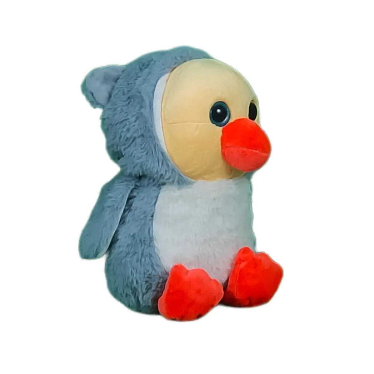 Play Hour Hoodie Duck Plush Soft Toy For Ages 3 Years And Up - Grey, 25Cm 1