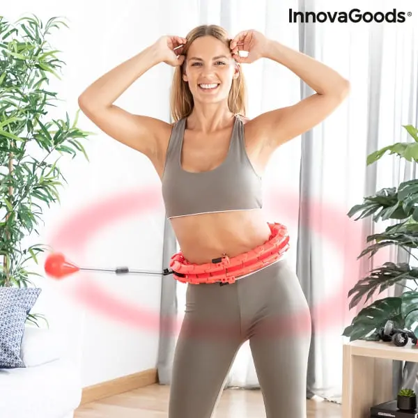 Hula-Hoop Fitness Tires With Weight (24 Parts) - Abdominal Trainer &Amp; Auto-Spinning 1