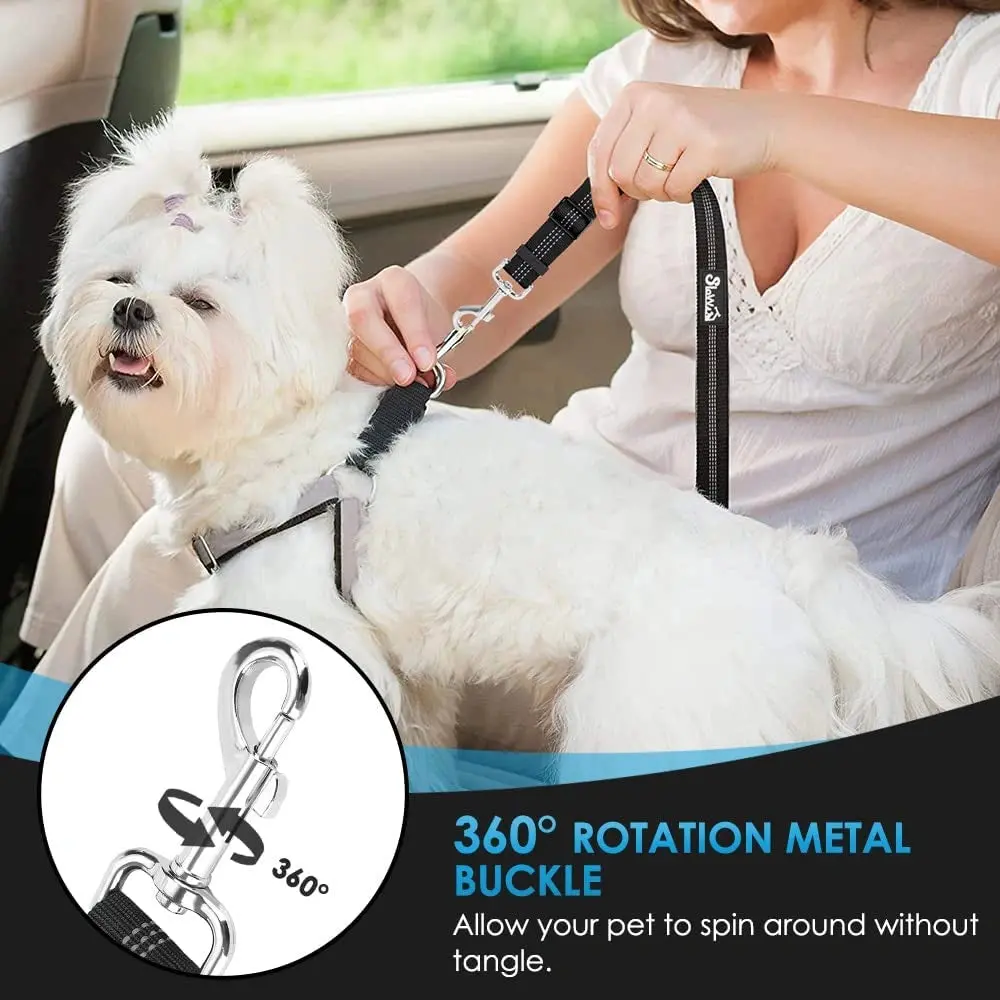 Adjustable Pet Safety Restraint With Car Seat Belt Clip/Headrest Harness 1
