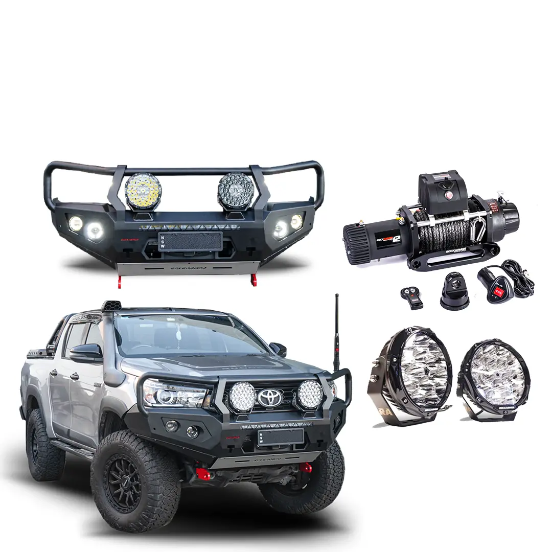 N80 Hilux 2015 - 07/2020 Gt Frontal Pack | Gt Bullbar, Winch, Lights 1