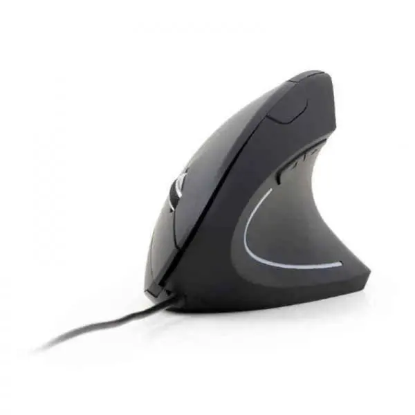 Mouse "Vertical" In Black By Gembird - Cable, Optical Sensor &Amp; 6 Buttons 1