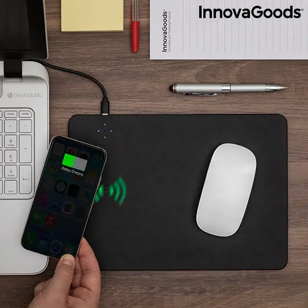 Desk Organizer "Padwer" 2-In-1 - Qi Charging Mat &Amp; Mouse Pad 1