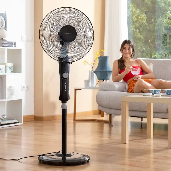 Fan "Breezinn" In Black - Pedestal Fan With Timer 1