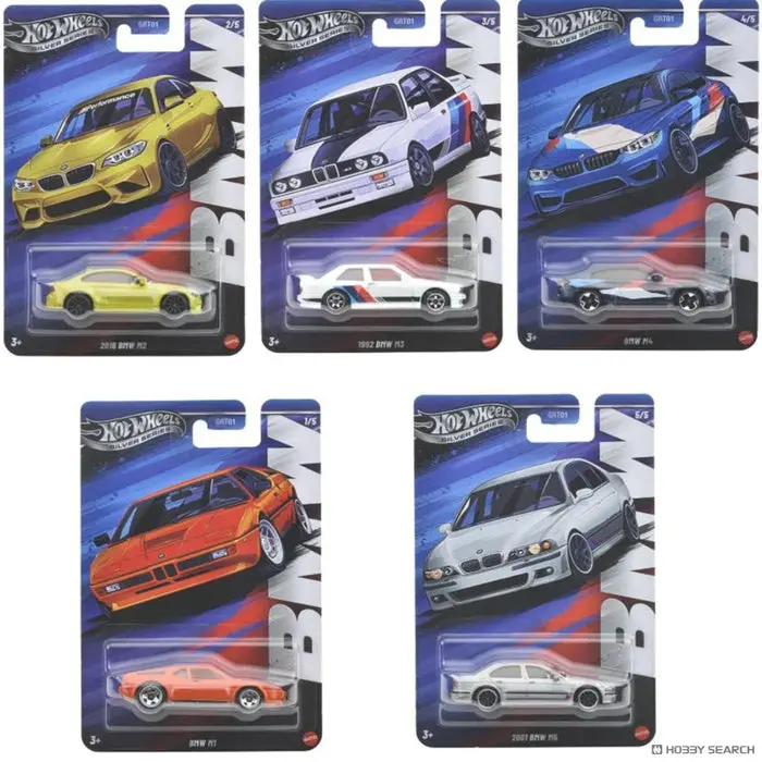 Hot Wheels 2025 Bmw Silver Celebration Series 1:64 Scale - Set Of 5 Cars 1