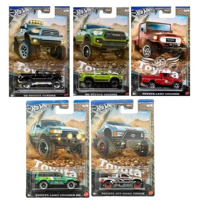 Hot Wheels 2025 Toyota Silver Celebration Series 1:64 Scale - Set Of 5 Cars 1
