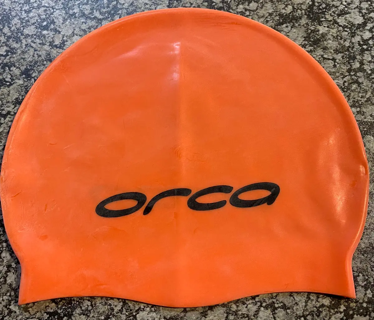 Orca Silicone Swim Cap Orange 1