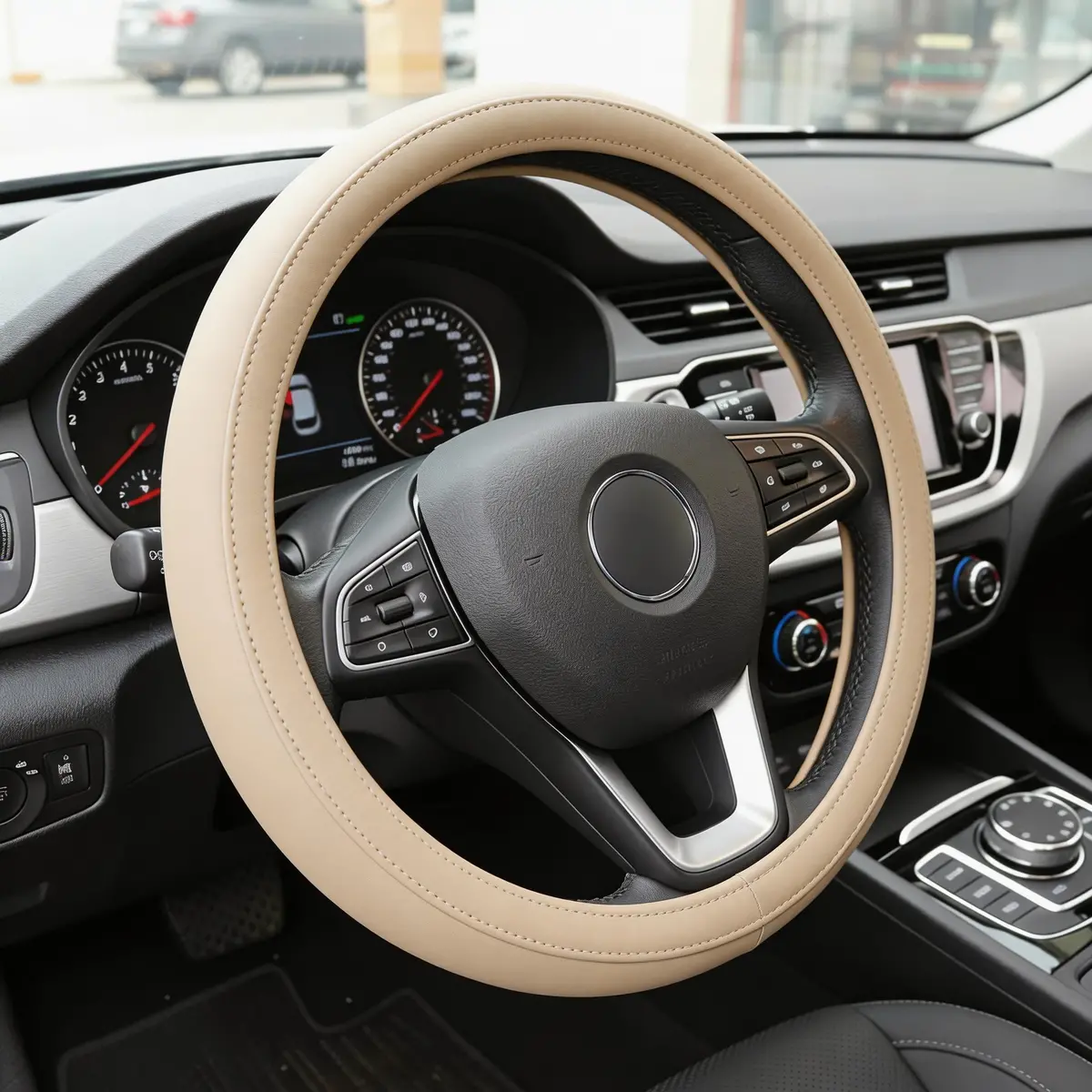 Pu Leather Steering Wheel Covers L001 (Large) 1