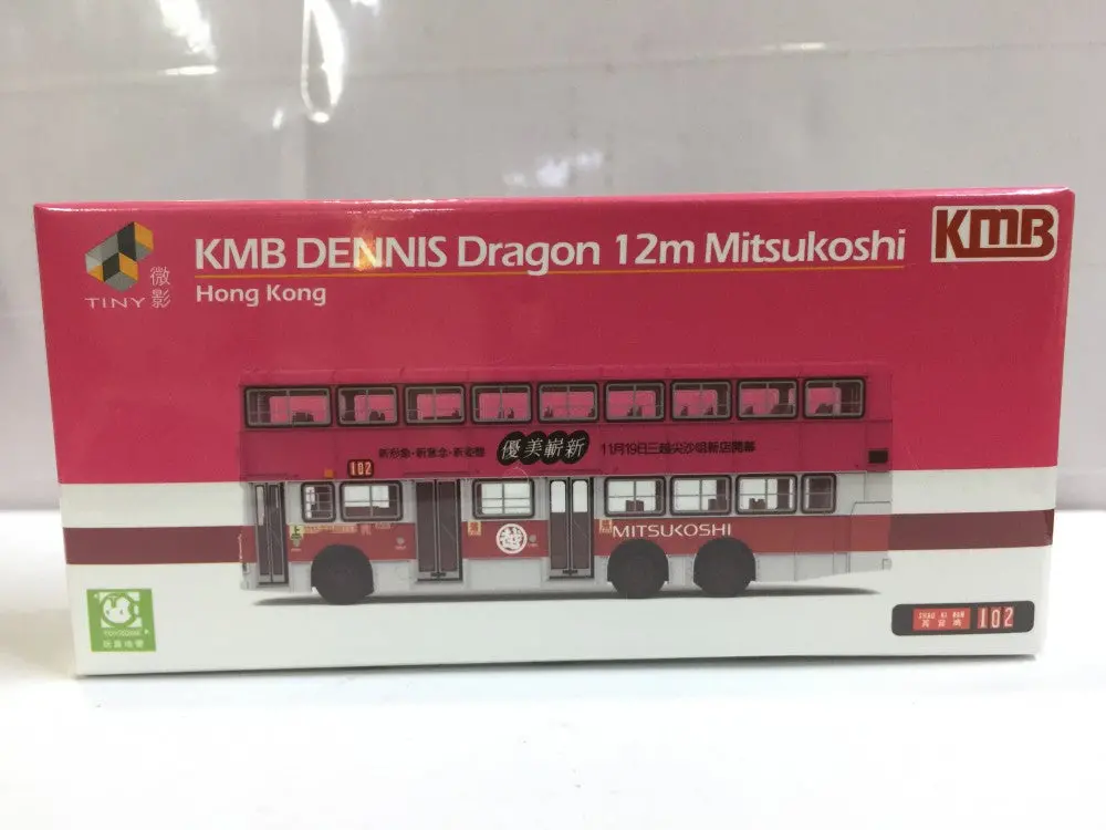 Toyeast Tiny City Die-Cast Model Car Toyzone Kmb Dennis Dragon 12M Mitsukoshi 三越 Kmb2019068 九巴 丹尼士巨龍 (19998) (Pa0) 1