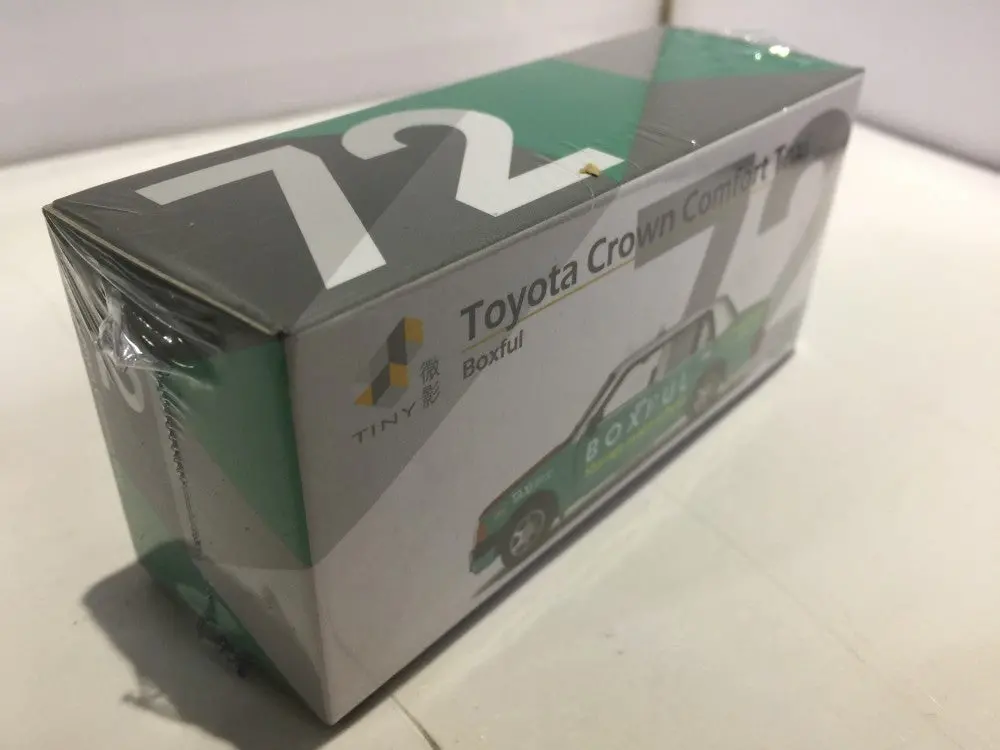 Toyeast Tiny City 72 Die-Cast Model Car Toyota Crown Comfort Taxi Hong Kong Boxful Atc64108 (11274) (C920-178) 2