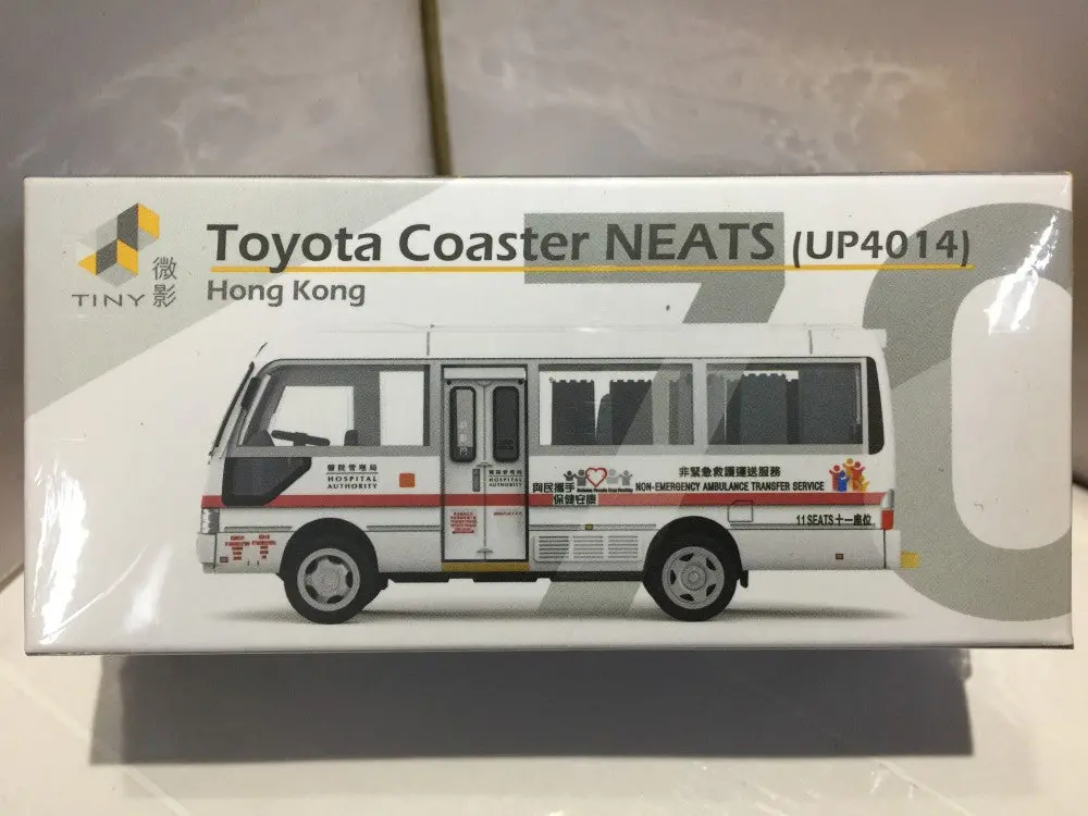 Toyeast Tiny City 70 Die-Cast Model Car Toyota Coaster Hong Kong Neats Bus Up4014 Atc64487 14376 (C920-163) 1