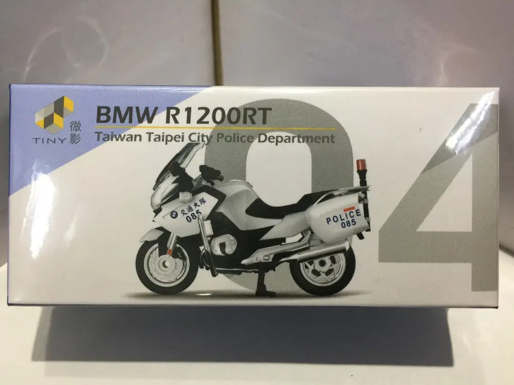 Toyeast Tiny City Tw04 Die-Cast Model Car Bmw R1200rt Taiwan Taipei City Police Department Atc43115 14847 (C920-174) 1