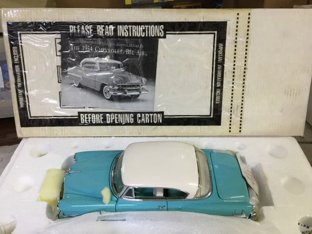 Franklin Mint 1/24 1954 Chevrolet Bel Air Light Blue (Kwa) 1