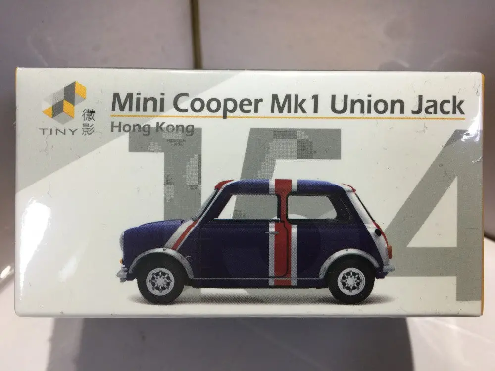 Toyeast Tiny City 154 Die-Cast Model Car Mini Cooper Mk1 Union Jack Atc64544 15304 (C920-204) 1