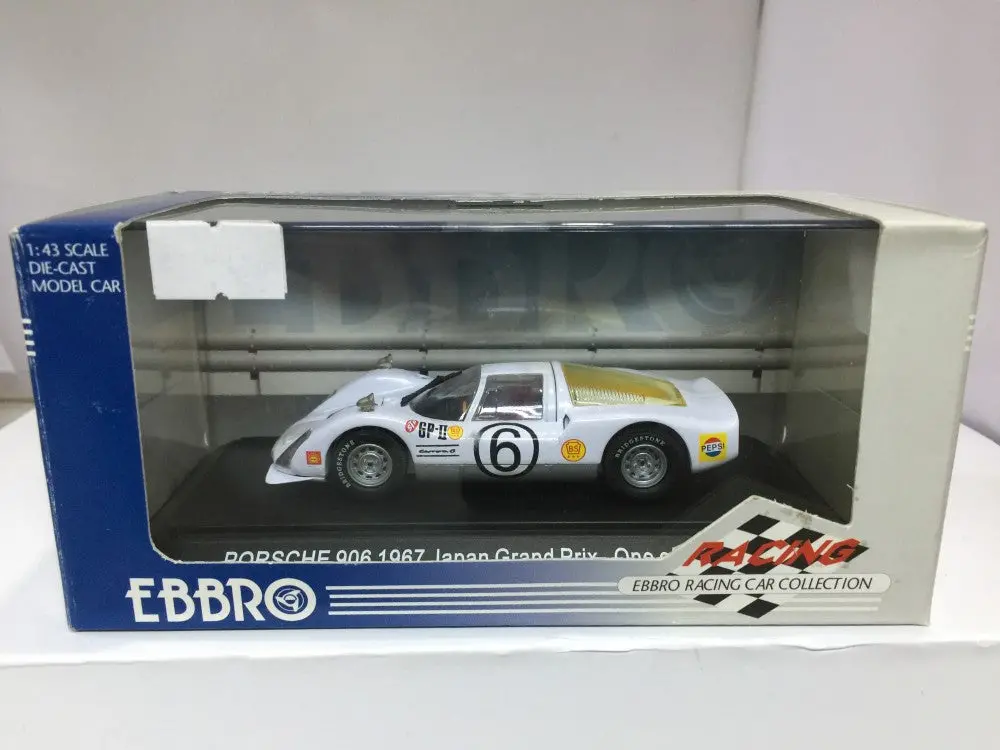 Ebbro 1/43 Porsche 906 Carrera 6 1967 Japan Grand Prix White #6 (43371) 1