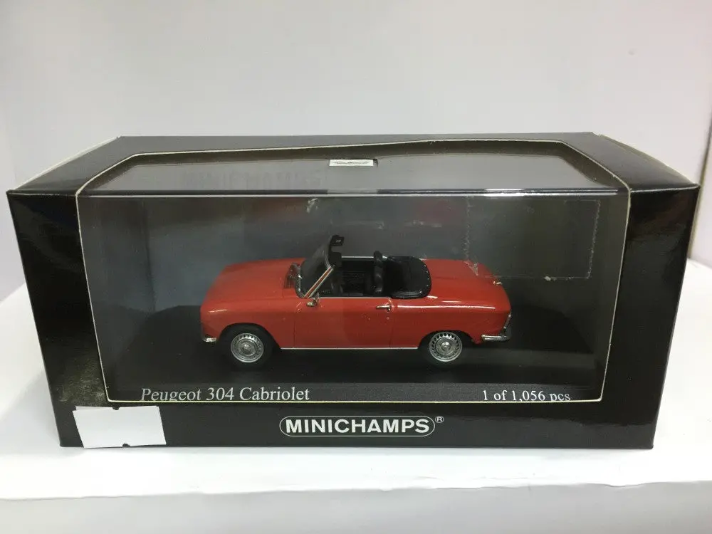 Minichamps 1/43 Peugeot 304 Cabriolet 1972 Red (400 112730) (09772) (Buy) 1