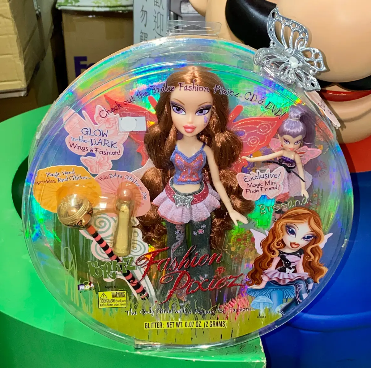 Mga 34885 Bratz Fashion Pixies #Breeana Doll Glow In-The-Dark Wings & Fashion Exclusive Magic Mini Pixie Friend (Piu-40) 1