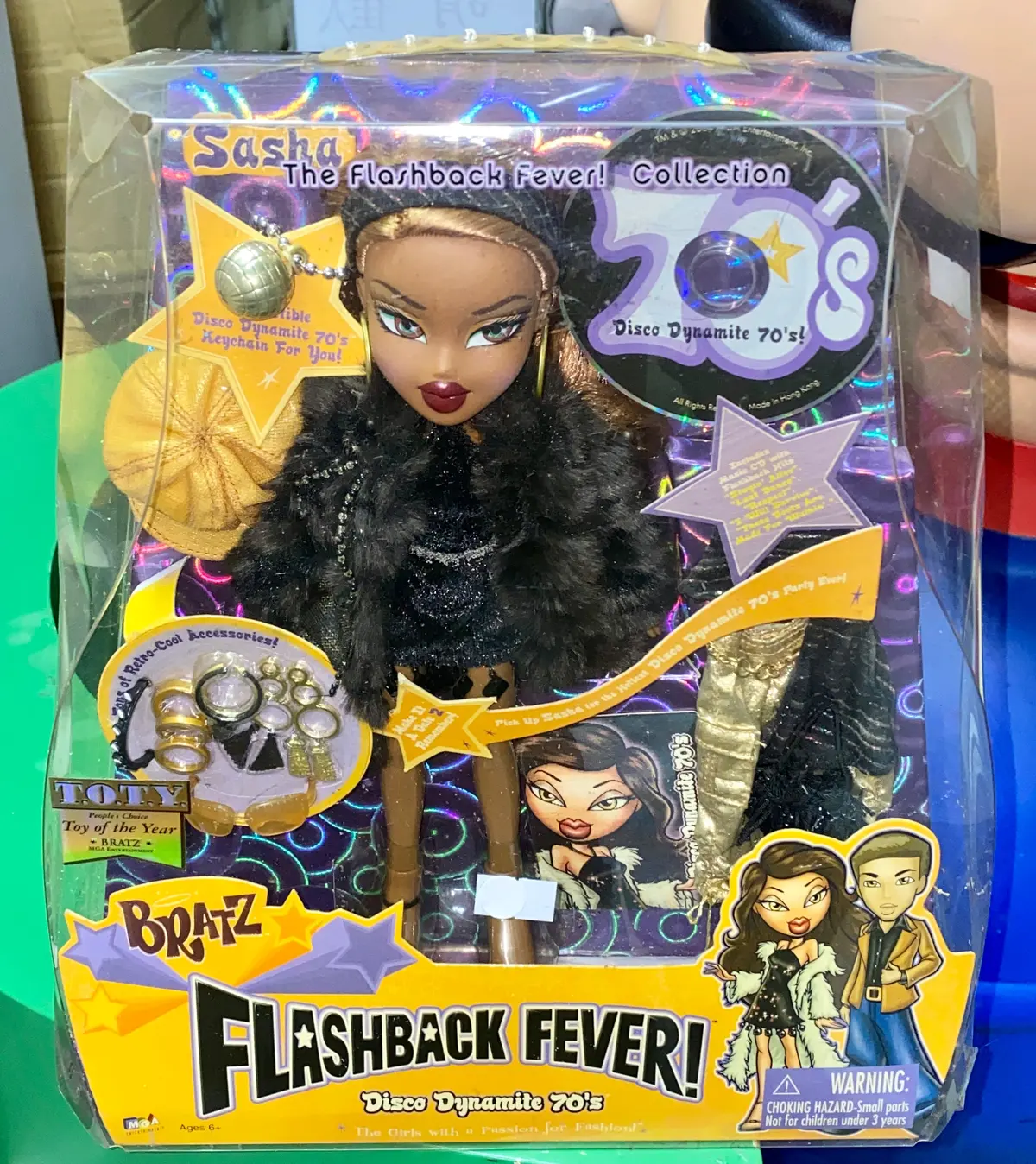 C1205 Mga 28378 Bratz The Flashback Fever Collection Disco Dynamite 70'S # Sasha Doll Toy Of The Year 1