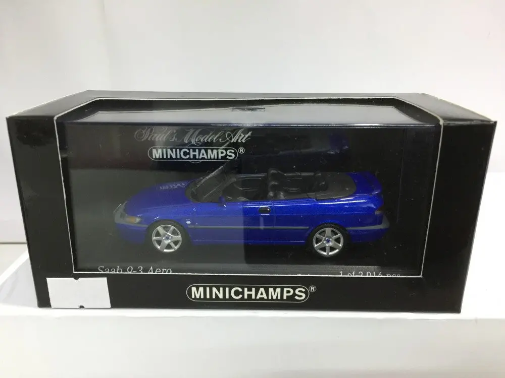 Minichamps 1/43 Saab 9-3 Aero Cabriolet 2001 Blue Metallic (430 170830) (04006) (Piu50) 1