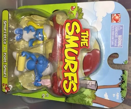 Jakks Pacific The Smurfs Mini Figure 藍精靈 迷你公仔 Smurfette And Poet Smurf 33231 1
