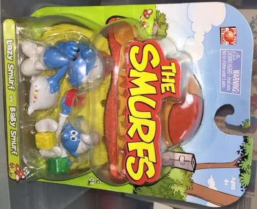 Jakks Pacific The Smurfs Mini Figure 藍精靈 迷你公仔 Lazy Smurf And Baby Smurf 21765 1