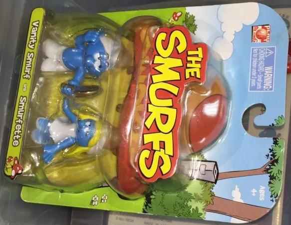 Jakks Pacific The Smurfs 藍精靈 迷你公仔 Vanity Smurf And Smurfette 21764店 1