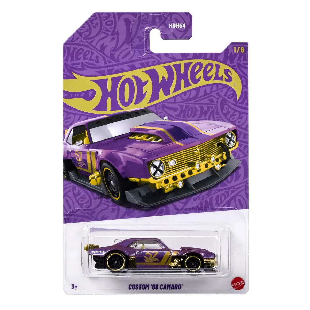 Hot Wheels 57Th Anniversary Pearl & Chrome 2025 Custom 68 Camaro Diecast Car 1