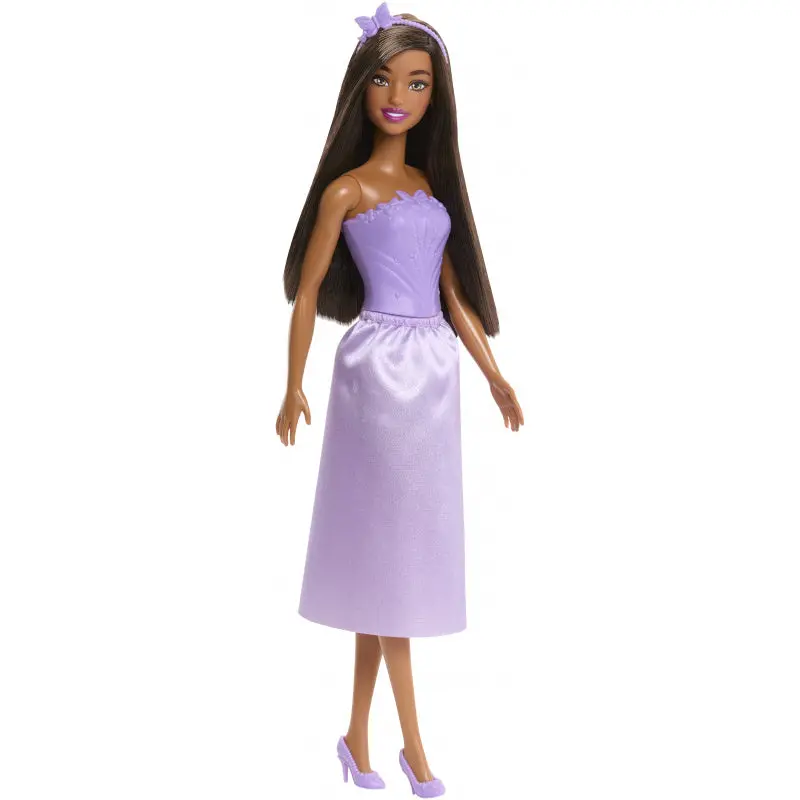 Barbie Royal Fashion Brown Hair Purple Butterfly-Themed Monochromatic Look Doll With Removable Skirt & Accessories For Kids Ages 3 Years & Up 1