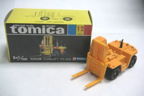 Vintage Tomica 12 - Toyota Forklift Fd200 Made In Japan (Piu20) 1