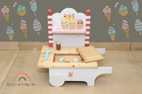 Kiddies Kingdom Ice Cream Cart Imaginative Play For Ages 3 And Above 1