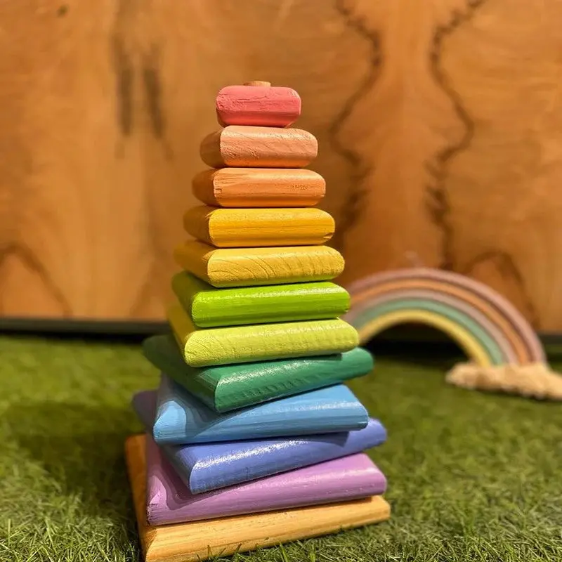 Kiddies Kingdom Wooden Pyramid Stacker Diy Kit For Ages 3 And Up 1