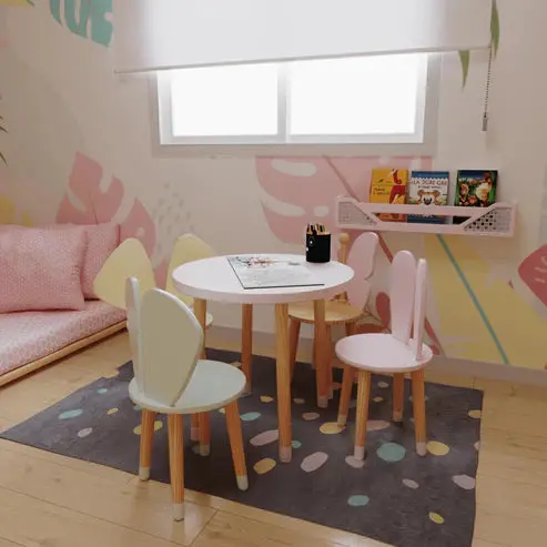 Kiddies Kingdom Round Table With Ratatoullie Chair Table & Chair For Ages 3 And Above 1