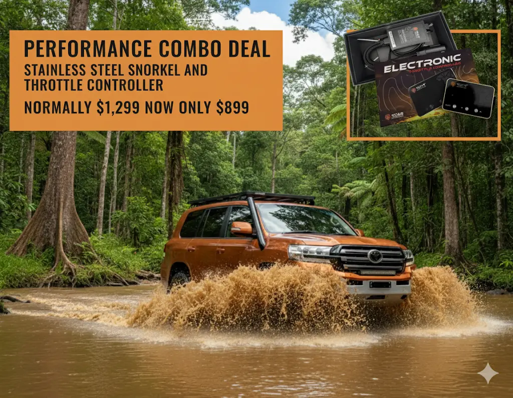 Toyota Landcruiser 200 Series Snorkel + Throttle Controller Combo (2008–2022) | $899 Stainless Steel 4X4 Upgrade – Roar 4X4 Australia 1