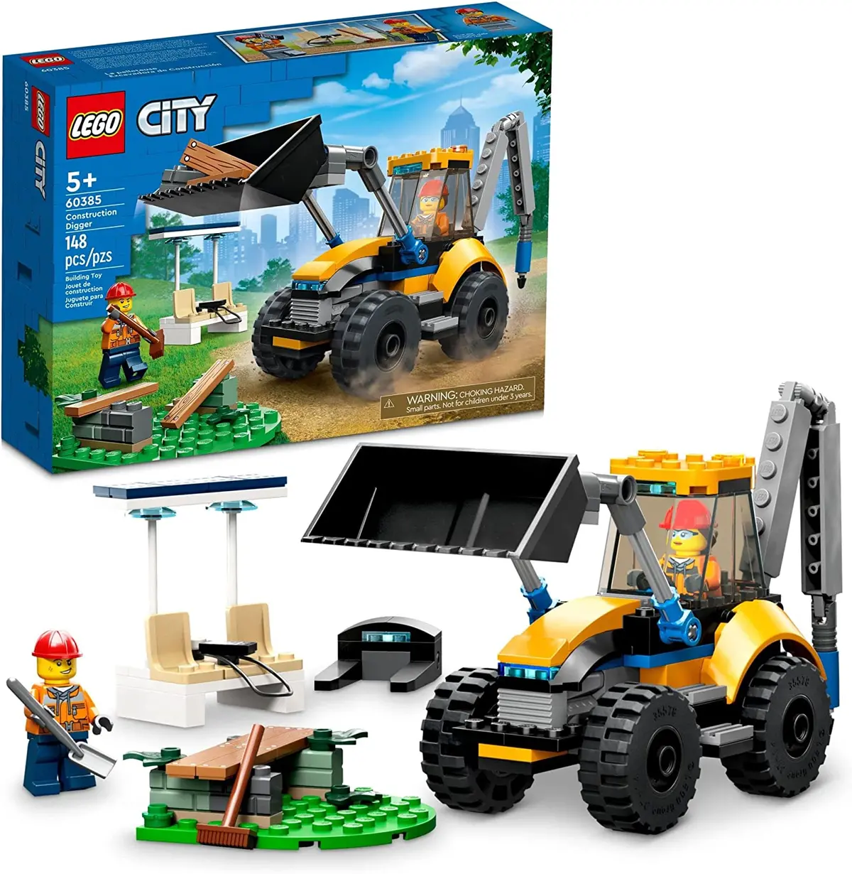 Lego City Construction Digger Excavator Building Kit For Ages 5+ 1