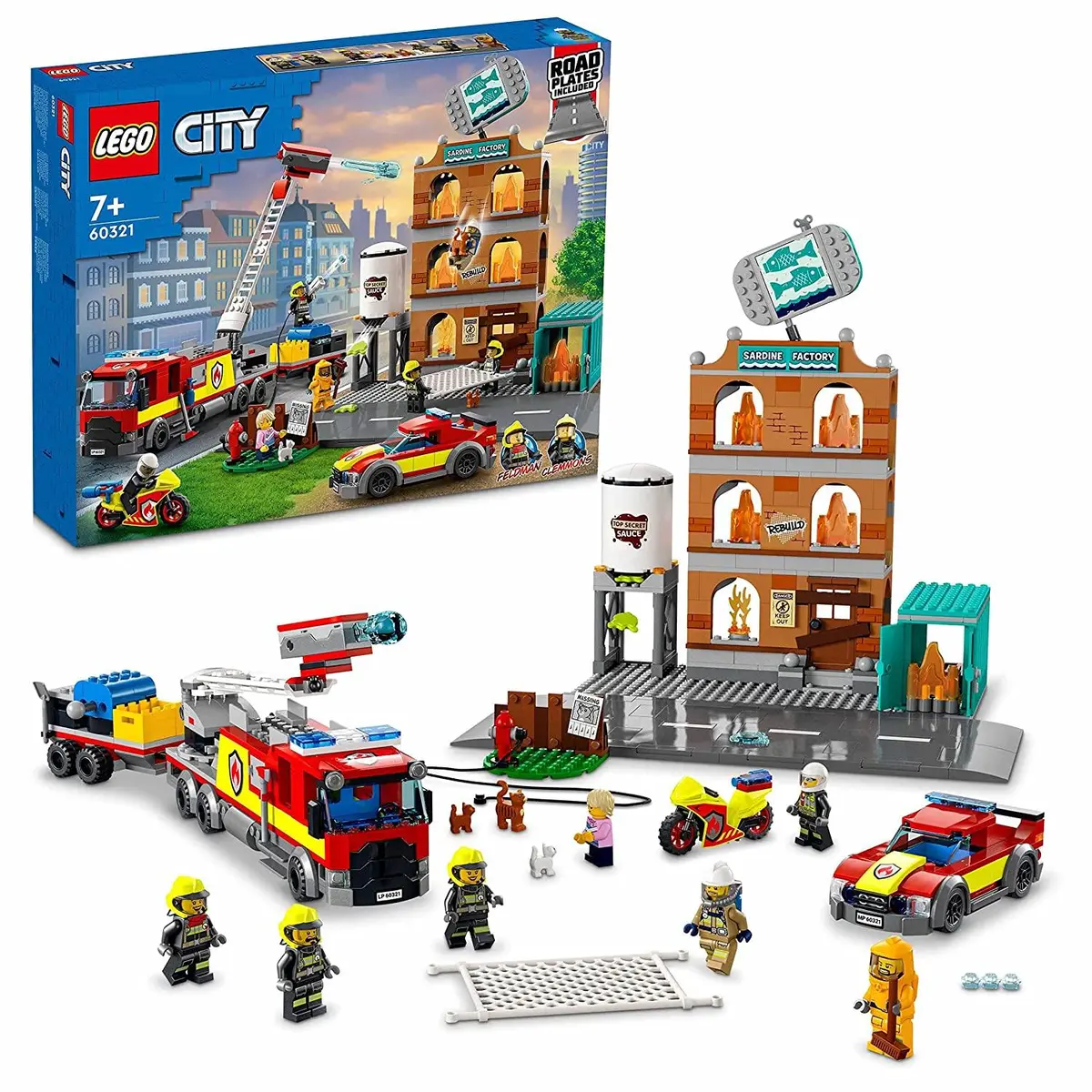 Lego City Fire Brigade Building Kit For Ages 7+ 1