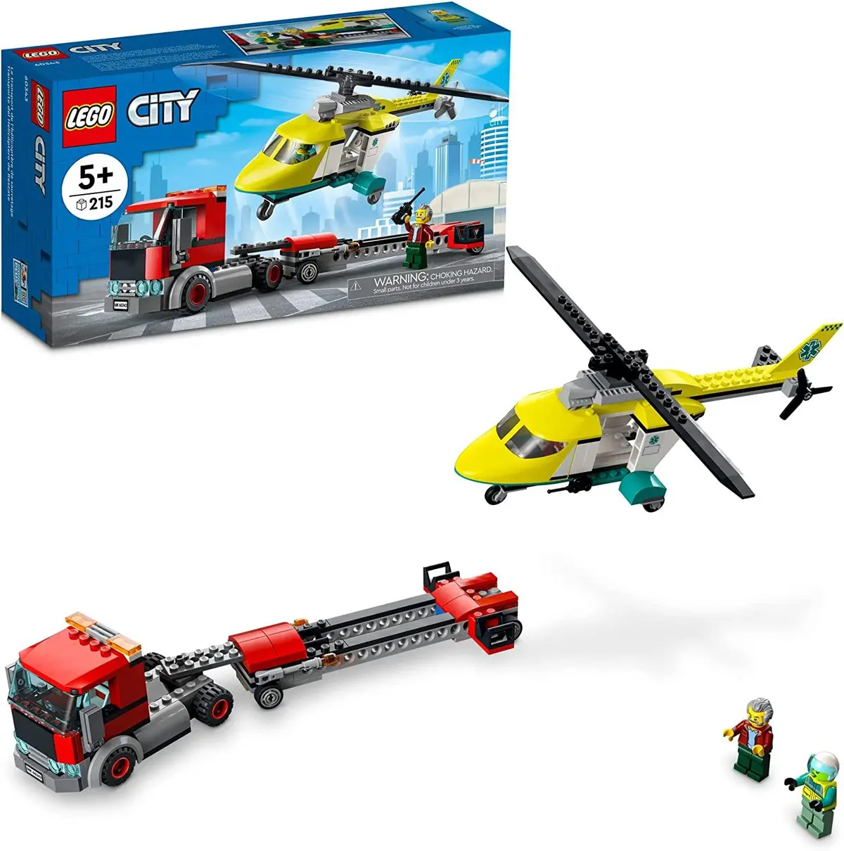 Lego City Rescue Helicopter Transport Building Kit For Ages 5+ 1