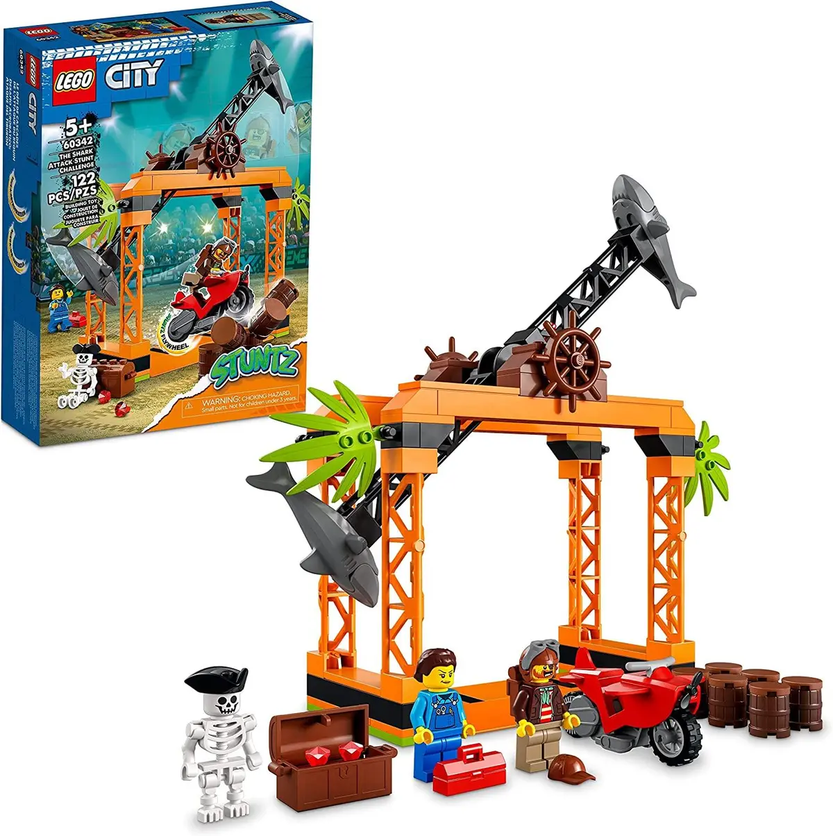 Lego City Stunz The Shark Attack Stunt Challenge Building Kit For Ages 5+ 1